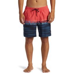 Boardshorts QUIKSILVER "EVERYDAY WORDBLOCK VOLLEY 17" Gr. L, N-Gr, rot (cayenne), Herren, Obermaterial: 100% Polyester, Hosen