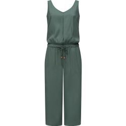 Jumpsuit RAGWEAR "Suky" Gr. L (40), Normalgrößen, grün (dunkelgrün), Damen, 80% Viskose, 20% Polyester, Overalls, schicker, langer Damen Overall mit Tunnelzug