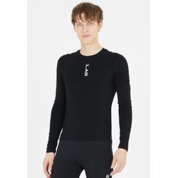 Funktionsshirt ELITE LAB "Core Elite X1", Herren, Gr. L, schwarz, 67% Viskose, 28% Wolle, 5% Elasthan, unifarben, sportlich, Rundhals, Langarm, Shirts, mit schnelltrocknender Funktion