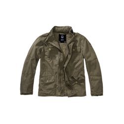 Allwetterjacke BRANDIT "Brandit Herren Kids Britannia Jacket", Herren, Gr. 122/128, grün (olive), 100% Baumwolle, unifarben, casual, normal, ohne Ausschnitt, Langarm, Jacken