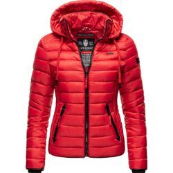 Steppjacke NAVAHOO "Lulana" Gr. M (38), rot, Damen, Oberstoff: 100% Nylon, Futter: 100% Polyester, Wattierung: 100% Polyester, Ärmelfutter: 100% Polyester, kontrastfarbene Details, Jacken, leichte Übergangsjacke mit Kapuze