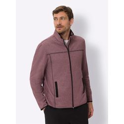 Strickfleecejacke CLASSIC Gr. 48/50, rot (dunkelrot-meliert) Herren Jacken