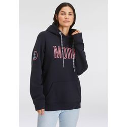 Hoodie ZWILLINGSHERZ "Limited Edition" Gr. L/XL, blau (navy), Damen, Obermaterial: 50% Baumwolle, 50% Polyester, Sweatshirts, mit Kapuze, gesticktem "MOIN" und Anker Motiv, exklusiv bei Otto