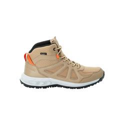 Wanderschuh JACK WOLFSKIN "WOODLAND 2 TEXAPORE MID W" Gr. UK 4 - EU 37, Normalschaft, beige (sandstone), Main Material Second Material 100% Polyamide Lining Sole 100% Rubber/ EVA, Schuhe