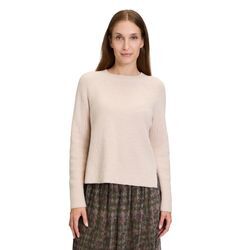 Strickpullover CARTOON "Cartoon mit Rundhalsausschnitt" Gr. 36, beige Damen Pullover Struktur