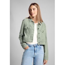 Jeansjacke STREET ONE Gr. 40, grün (moss heavy washed) Damen Jacken mit Brusttaschen