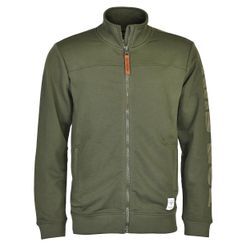 Sweatjacke TOP GUN "TG22007", Herren, Gr. 4XL, grün (olive), Material: 60% Baumwolle / 40% Polyester, Sweatjacken