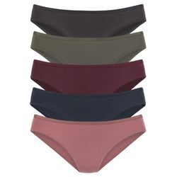 Jazz-Pants Slips VIVANCE Gr. 32/34, bunt (altrosa, navy, khaki, bordeaux, anthrazit), Damen, Single Jersey, Obermaterial: 95% Baumwolle, 5% Elasthan, unifarben, Unterhosen, aus elastischer Baumwoll-Qualität