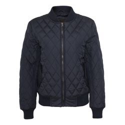 Allwetterjacke URBAN CLASSICS "Urban Classics Damen Ladies Diamond Quilt Nylon Jacket" Gr. L, blau (navy), Damen, 100% Polyester, unifarben, Jacken