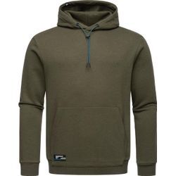 Kapuzenpullover RAGWEAR "Arrwen" Gr. L (52), gelb (gelbgrün) Herren Pullover Gemütlicher Hoodie mit verstellbarer Kapuze