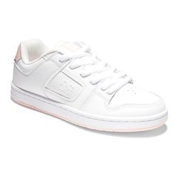 Sneaker DC SHOES "Manteca" Gr. 10(42), pink (weiß, pink), Obermaterial: Leder (Kuh) / Futter: Textil Außensohle: Gummi, Schuhe