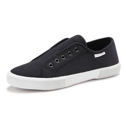 Sneaker LASCANA Gr. 36, schwarz, Damen, Obermaterial: 100% Textilmaterial. Futter: 100% Textilmaterial. Decksohle: 100% Textilmaterial. Laufsohle: 100% Synthetik, unifarben, Schuhe Damenschuh Skaterschuh Slip-on-Sneaker Sneaker low Sommerschuh, Slipper, Halbschuh, Slip-On-Sneaker bequem zum Reinschlüpfen