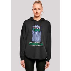 Kapuzenpullover F4NT4STIC "Sesamstraße Anti Social Grouch Club" Gr. L, schwarz, Damen, Obermaterial: 100% Baumwolle, Pullover, Premium Qualität, Weihnachts-Kollection