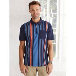 Poloshirt CLASSIC "Poloshirt" Gr. 48/50, blau (marine, gestreift), Herren, 100% Baumwolle, gemustert, mehrfarbig, gestreift, Shirts