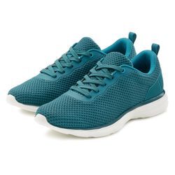 Sneaker LASCANA Gr. 35, blau (petrol) Damen Schuhe Schnürhalbschuh, Halbschuh, Freizeitschuh ultraleicht VEGAN