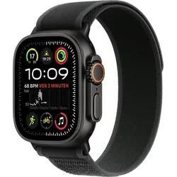 APPLE Watch Ultra 2 GPS + Cellular 49 mm Trail Loop Armband Schwarz 2024 Smartwatch Titangehäuse, 130 - 180 mm,