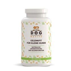 Dog-Native GelenkFit Tabletten für kleine Hunde, natürliches Gelenk Fit mit Grünlippmuschel, MSM, Kollagen & Chondroitin für Gelenke & Knochen, 250 Gelenktabletten