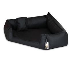 Tierlando SPENCER Eckiges Orthopädisches Hundebett schwarz 90 cm, 26 cm, 90 cm