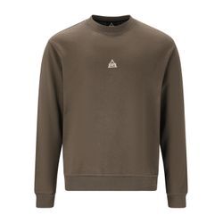 Sweatshirt SOS "Majella", Herren, Gr. L, grün (olivgrün), 88% Baumwolle, 12% Polyester, unifarben, sportlich, kurz, Rundhals, Sweatshirts, mit weicher Bio-Baumwolle