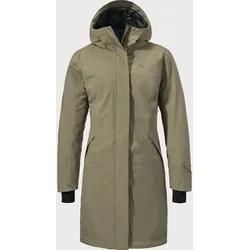 Parka SCHÖFFEL "Urban Ins Coat Style Gregale WMS", Damen, Gr. 42, braun (4725, braun), Oberstoff : 100% Polyester (Membran: Polyurethan) Futter : 100% Polyester Wattierung : 100% Polyester, modisch, regular fit, hoch geschlossener Ausschnitt, Langarm, Jacken, Topseller