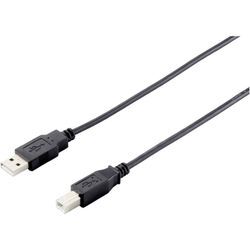 USB-Kabel usb-a Stecker, usb-b Stecker 3.00 m Schwarz 128861 - Equip