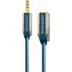 Click cas 70489 - Audio Kabel, 3,5 mm Klinken Kabel Verlängerung 5 m (70489) - Clicktronic