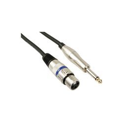 Hq Power - professionelles xlr-kabel, xlr-buchse auf 6.3mm-MONO-KLINKENSTECKER (6m)