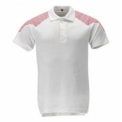 Mascot - Polo-Shirt, Kurzarm Polo-shirt Gr. xl, weiss/verkehrsrot