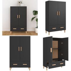 Highboard Schwarz 70x31x115 cm Holzwerkstoff - Highboard - Highboards - Home & Living - Schwarz