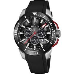 Chronograph FESTINA "Chrono Bike, F20642/4" Armbanduhren schwarz Herren Armbanduhr, Quarzuhr, Herrenuhr, Stoppfunktion, bis 10 bar wasserdicht