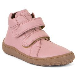 Barfußschuh FRODDO "BAREFOOT AUTUMN", Kinder, Gr. 22, rosa, Glattleder, Basic, Schuhe, Klettstiefel, Bequemschuh, Kinderstiefel mit rutschhemmender Laufsohle