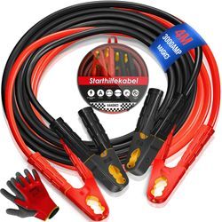 MASKO® Starthilfekabel Überbrückungskabel für Benzin- und Dieselmotoren, 6/12/24 Volt. Auto Motorrad Starterkabel aus Kupfer inkl. Handschuhe und Tragetasche (25mm² 1200A / 30mm² 1500A)