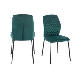 Stuhl 2er Set Grün Polsterstuhl Essstuhl Küchenstuhl Stuhlset Stühle