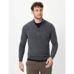 Brax Herren Strickpullover Style STEFFEN, Dunkelgrau, Gr. L