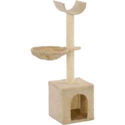 Katzen-Kratzbaum mit Sisal-Kratzsäulen 105 cm Beige Vidaxl