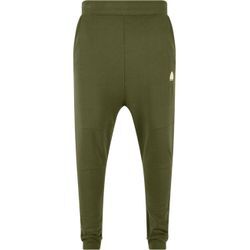 Stoffhose JUST RHYSE "Just Rhyse Herren Rainrock Sweat Pants", Herren, Gr. L, US-Größen, grün (olive), 70% Baumwolle, 30% Polyester, slim fit, Hosen