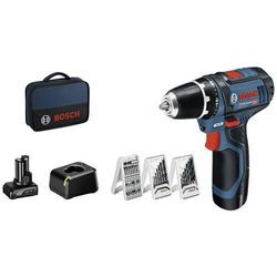 Bosch Professional GSR 12V-15 0615990G6L Akku-Bohrschrauber 12 V 2 Ah, 4 Ah Li-Ion inkl. 2. Akku, inkl. Ladegerät, mit Zubehör, inkl. Tasche