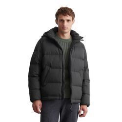 Outdoorjacke MARC O'POLO "mit abnehmbarer Kapuze", Herren, Gr. XXL, grau (dunkelgrau), Obermaterial: 100% Polyester, unifarben, casual, regular fit, Jacken