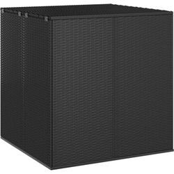 Garten-Kissenbox PE Rattan 100x97,5x104 cm Schwarz vidaXL