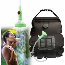 Camping-Solar-Duschtasche, 20 l, tragbare Solar-Duschtasche, Camping-Dusche, Reise-Warmwasserdusche mit Duschkopf und Ein-/Aus-Schalter für