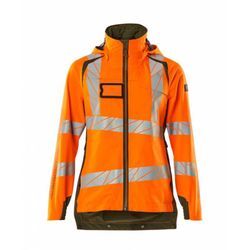 Hard Shell Jacke, Damen, leichtem Futter Jacke Gr. xl, hi-vis orange/moosgrün - Mascot