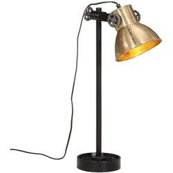 Schreibtischlampe 25 w Antik-Messing 15x15x55 cm E27 Vidaxl