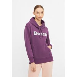 Kapuzensweatshirt BENCH. "TEALY", Damen, Gr. 36, lila (schwarz lila), Sweatware, Obermaterial: 60% Baumwolle, 40% Polyester, bedruckt, casual, Sweatshirts