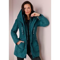 Daunenjacke CREATION L PREMIUM Gr. 36, blau (petrol), Damen, 100% Polyester, Füllung:90% Daunen, 10% Federn, unifarben, Jacken