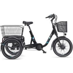 E-Bike TELEFUNKEN "TC500" Gr. 46, schwarz, E-Bikes, 46cm, 20 Zoll (50,80cm), Pedelec, Elektrofahrrad für Damen u. Herren