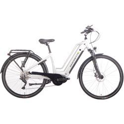 E-Bike SAXONETTE "Quantum Sport" Gr. 45, silber (silberfarben), E-Bikes, 45cm, 28 Zoll (71,12cm), Pedelec, Elektrofahrrad für Damen u. Herren