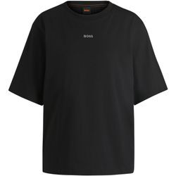 T-Shirt BOSS ORANGE "C_Enis" Gr. L (40), schwarz (schwarz 001) Damen Shirts mit weiten Ärmeln