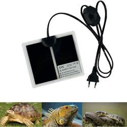 Reptilien-Heizkissen, verstellbares Thermostat-Terrarium mit Temperaturregelung für Reptilien – Schildkröte, Schlange, Eidechse, 14 x 15 cm, 220–240