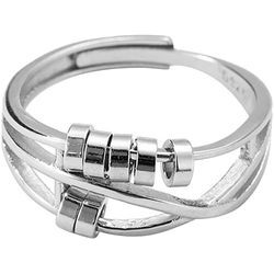 Fingerring FIRETTI "Schmuck Geschenk Silber 925 Damenring Silberring Lucky Antistress", silber (silberfarben), Fingerringe, Damen, 3,50 g, Silber 925 (Sterlingsilber), 3mm, Made in Germany