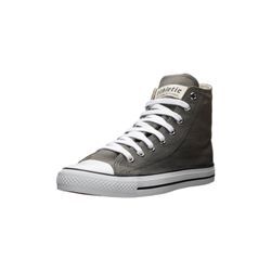 Sneaker ETHLETIC "White Cap Hi Cut" Gr. 36, grau (donkey grau, just weiß), Obermaterial: 100% Baumwolle; Futter: 100% Baumwolle; Decksohle: 100% Baumwolle; Sohle: 100% Naturkautschuk, Schuhe Canvassneaker Sneaker high Sneakerboots, Fairtrade Produkt